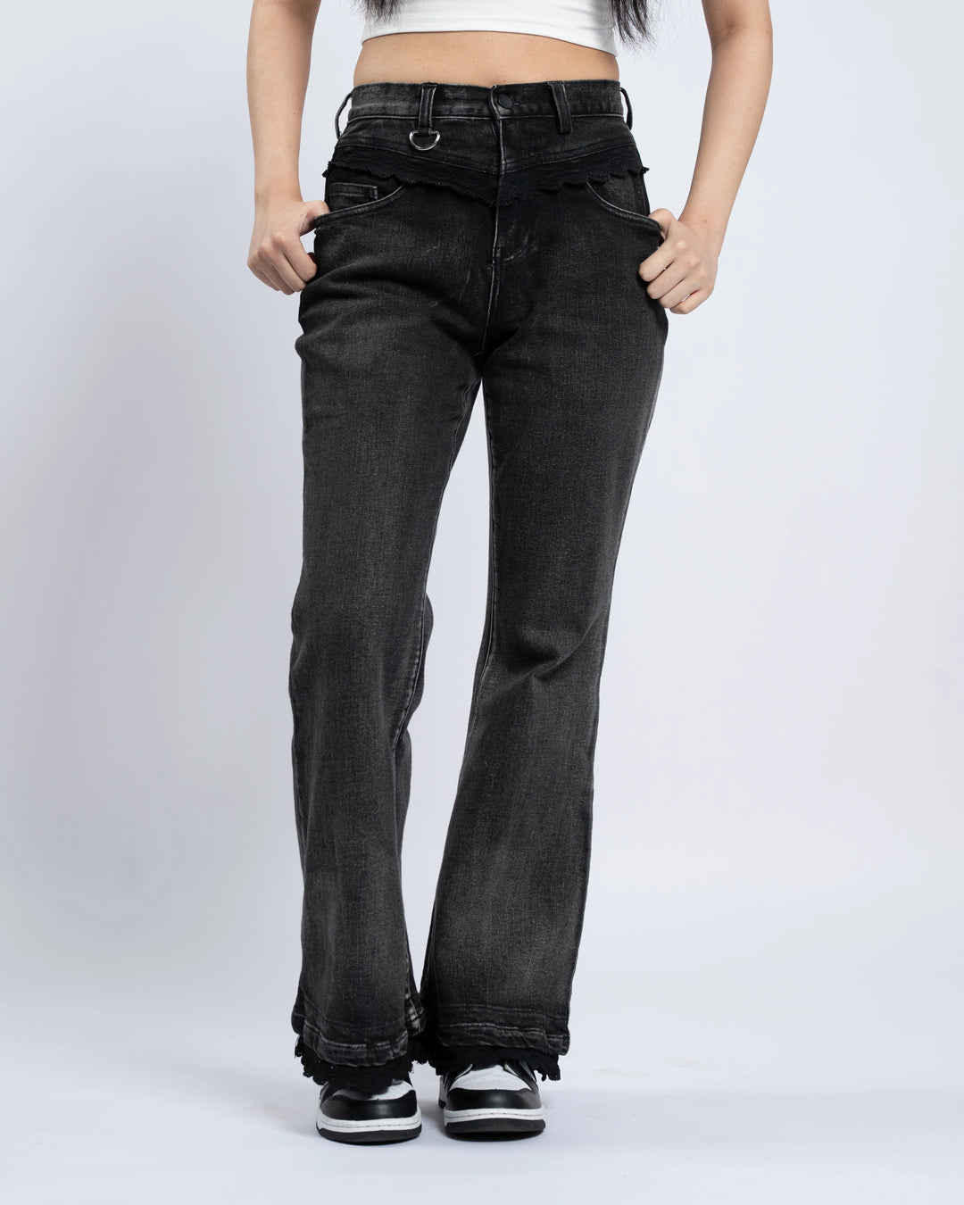 Black Lace Jeans – Steady Hands Black Lace Jeans – Steady Hands