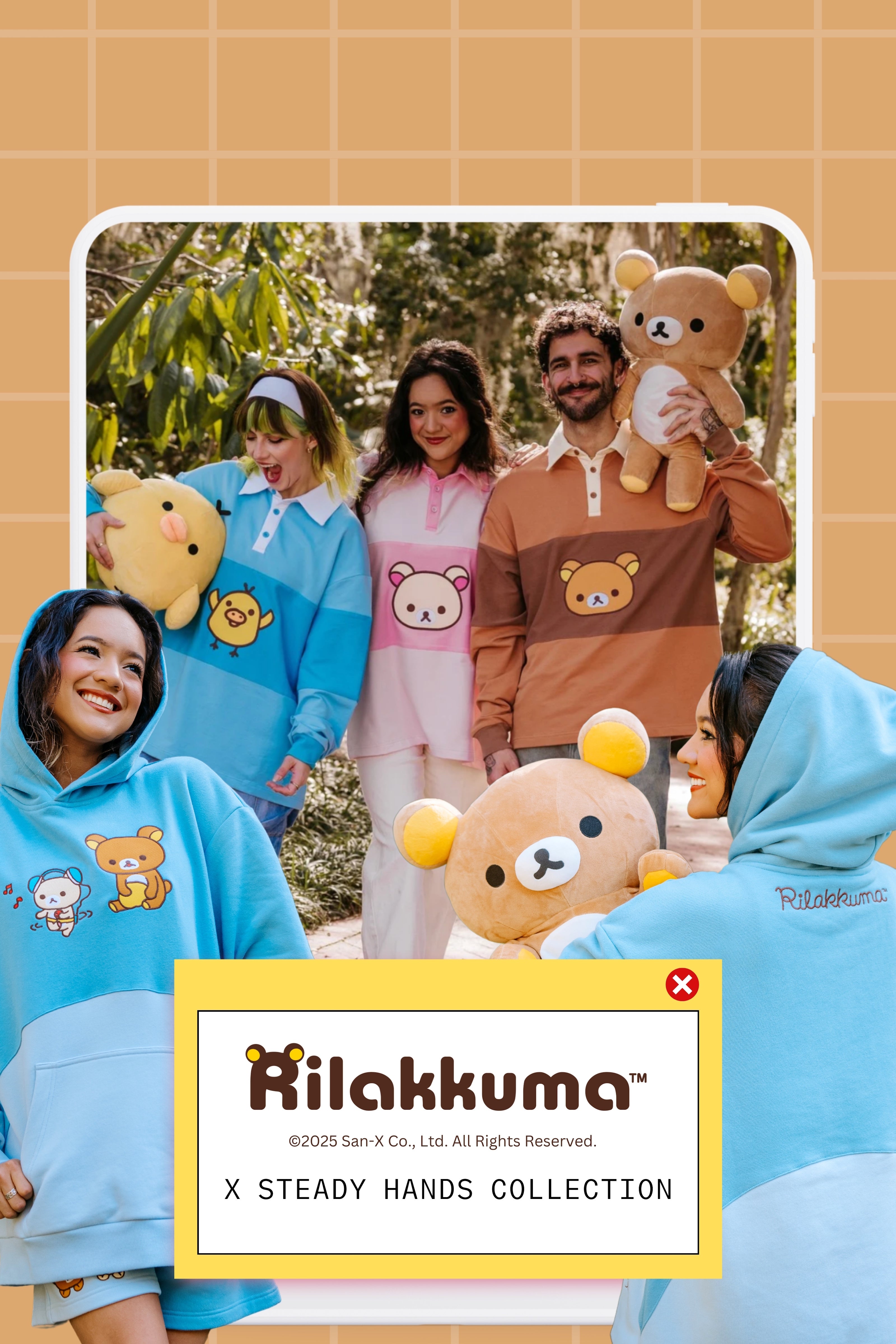【☆ムラックマページ☆】 Rilakkuma Repeat Sherpa Zip Hoodie | Official Apparel