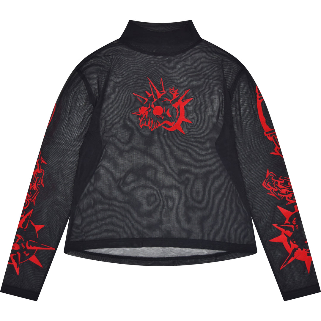 Skull Flail Mesh Top