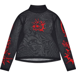 Skull Flail Mesh Top