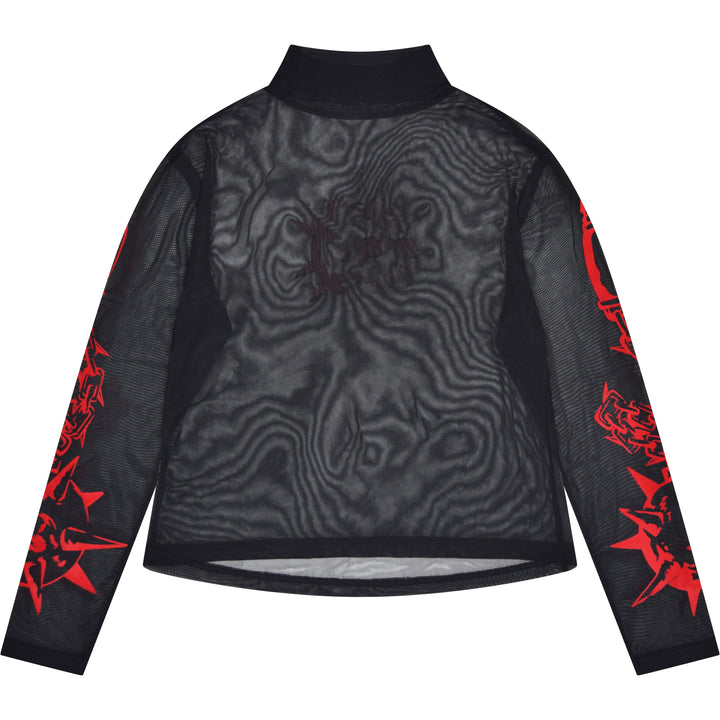 Skull Flail Mesh Top