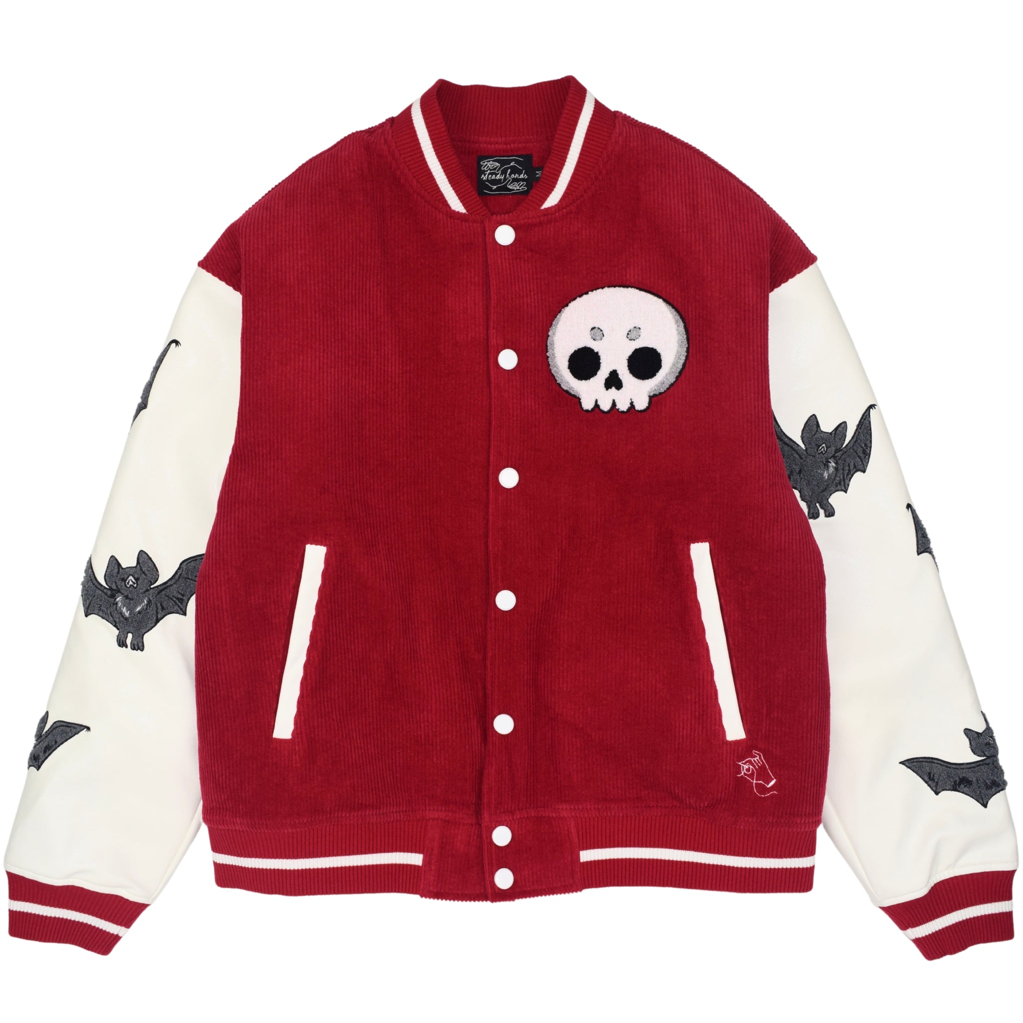 Skull Vampire Varsity Jacket – Steady Hands Skull Vampire Varsity Jacket – Steady Hands