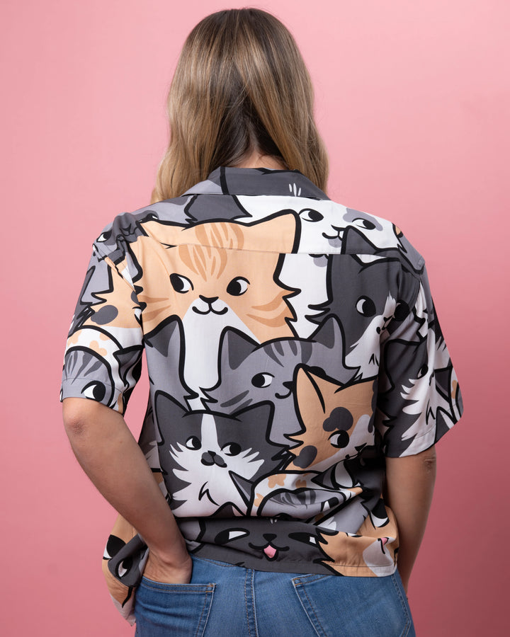 Are You Kitten Me Button Up