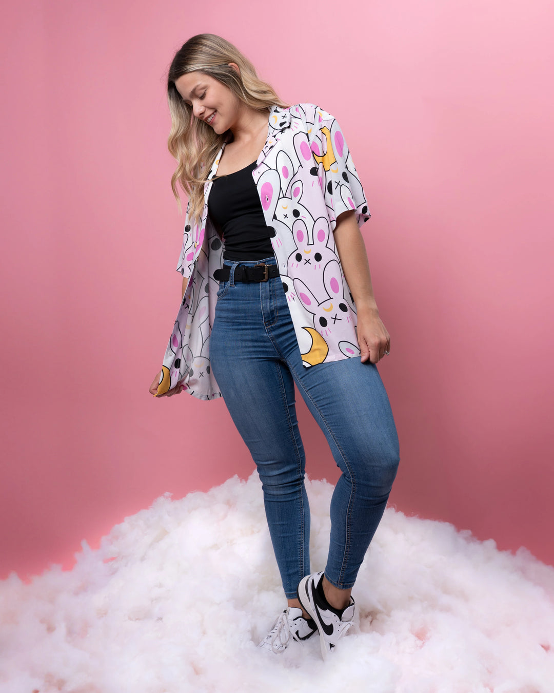 Moon Bunny Button Up