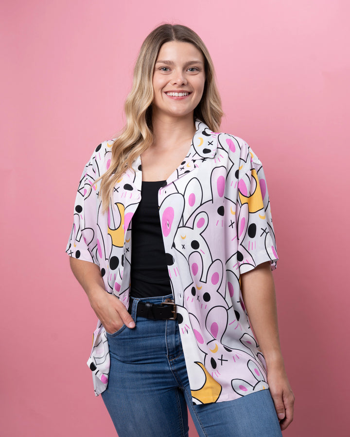 Moon Bunny Button Up