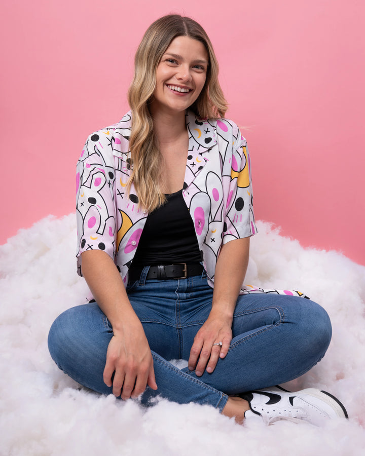 Moon Bunny Button Up