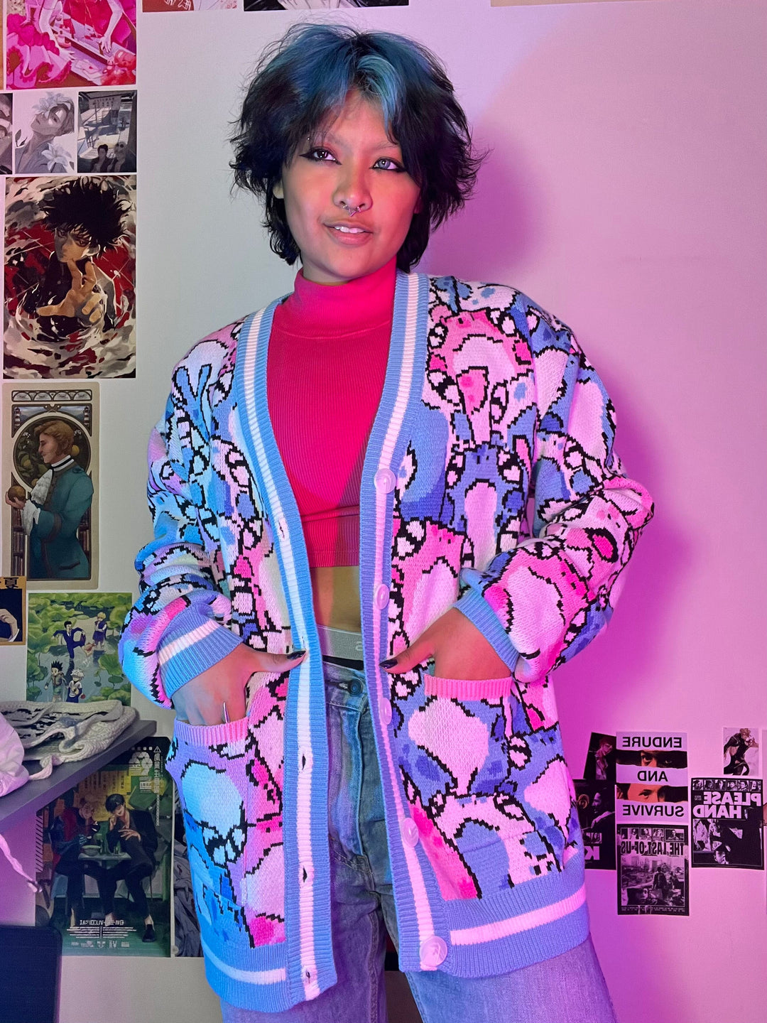 Trans Frog Cardigan
