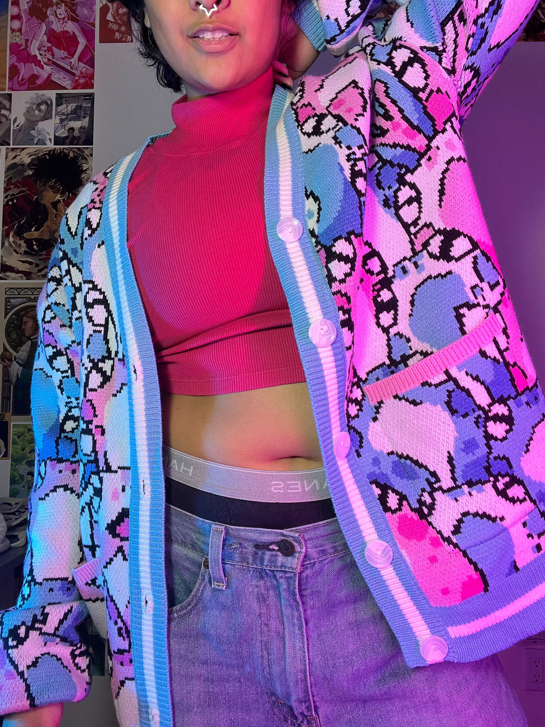 Trans Frog Cardigan