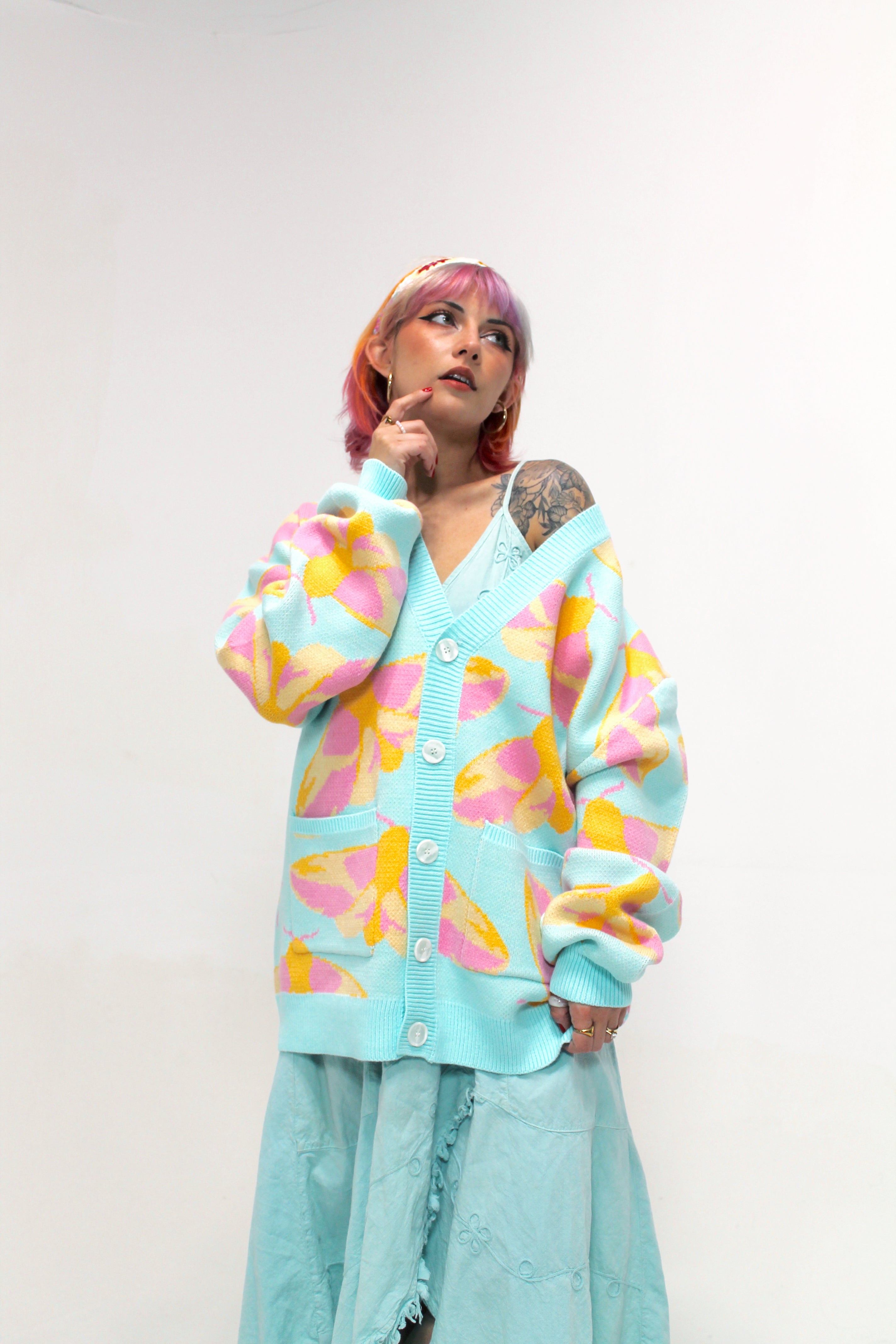 Rosy Maple Moth Cardigan – Steady Hands