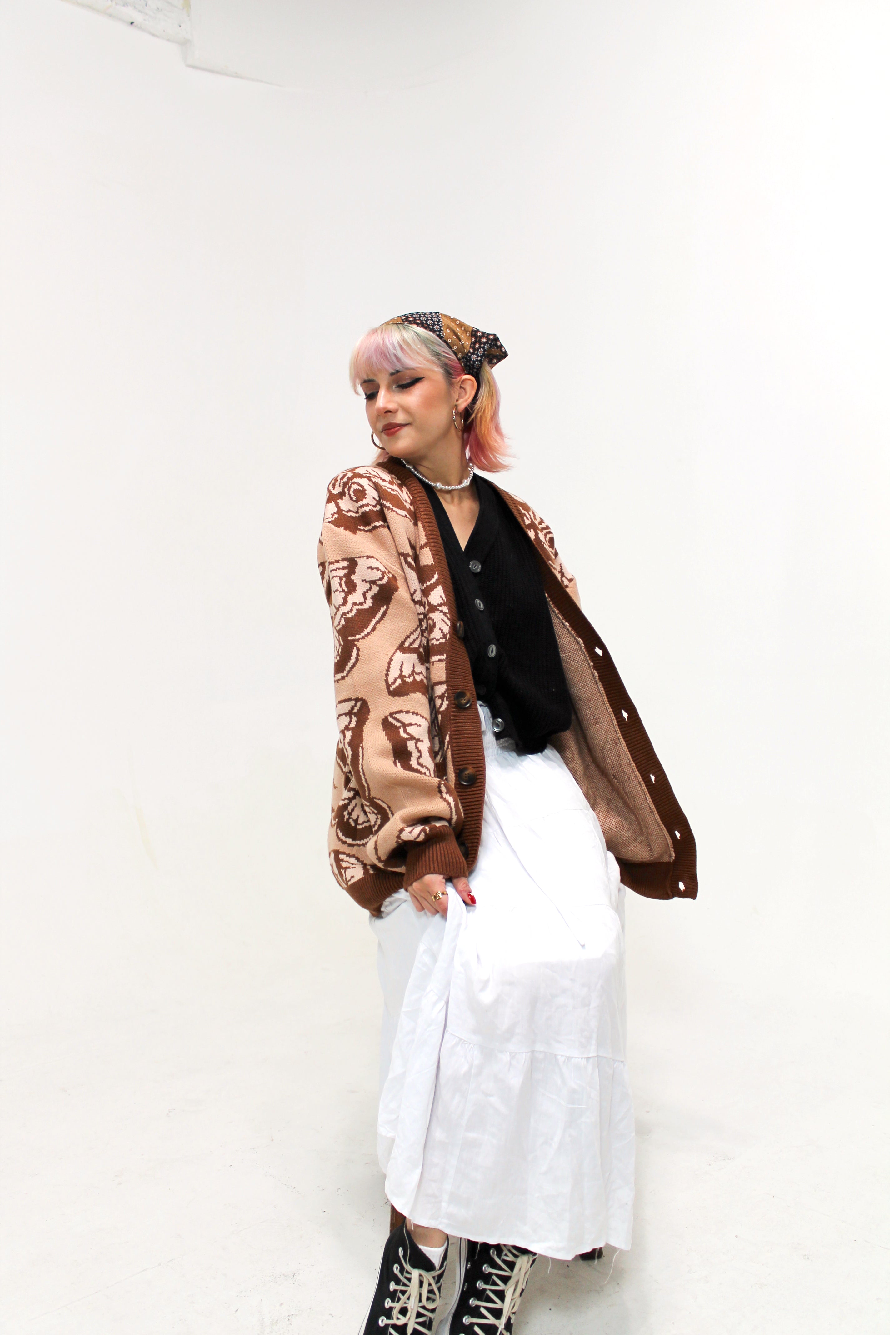 Giant Peacock Moth Cardigan – Steady Hands