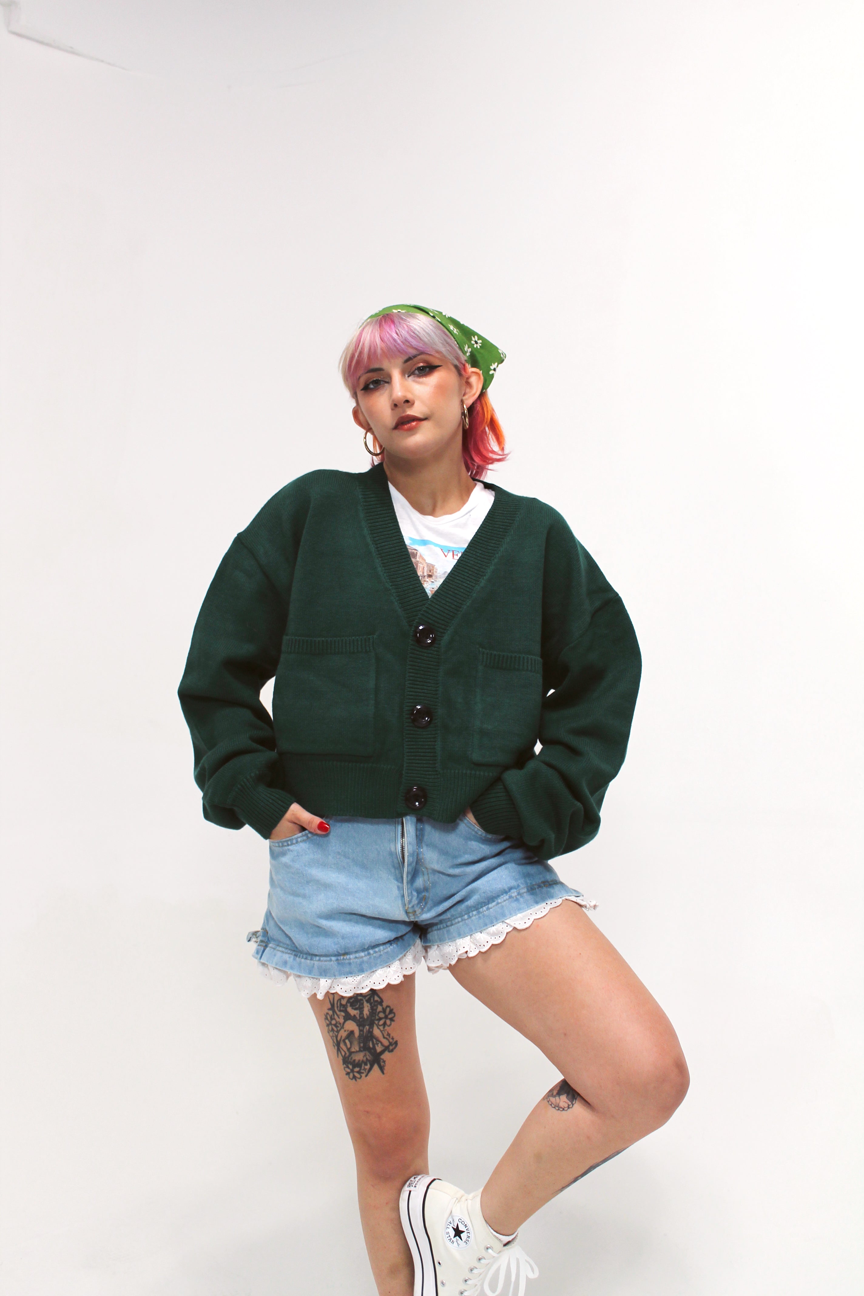 Cropped Touch Grass Cardigan – Steady Hands
