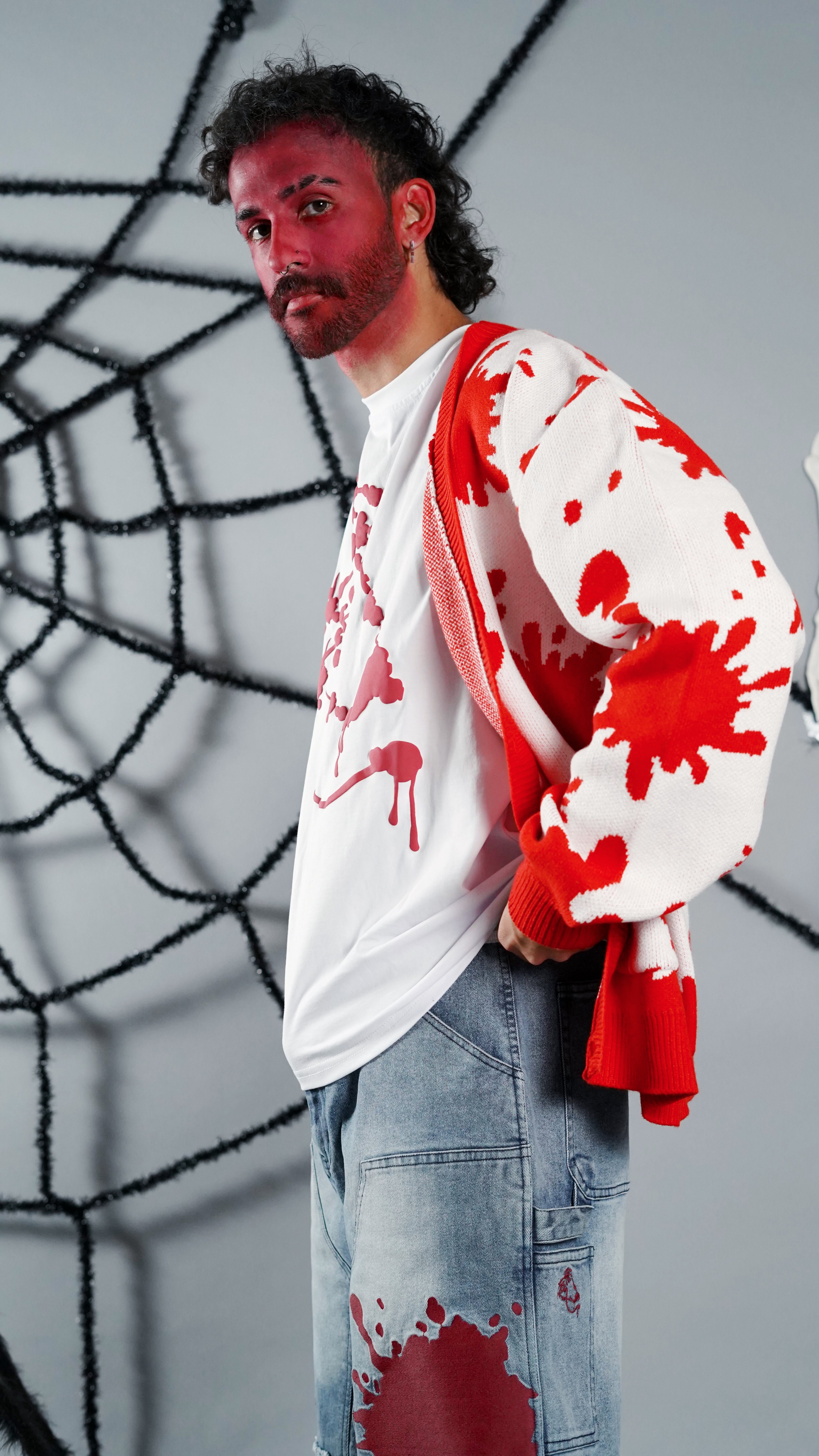 Blood Splatter Cardigan – Steady Hands