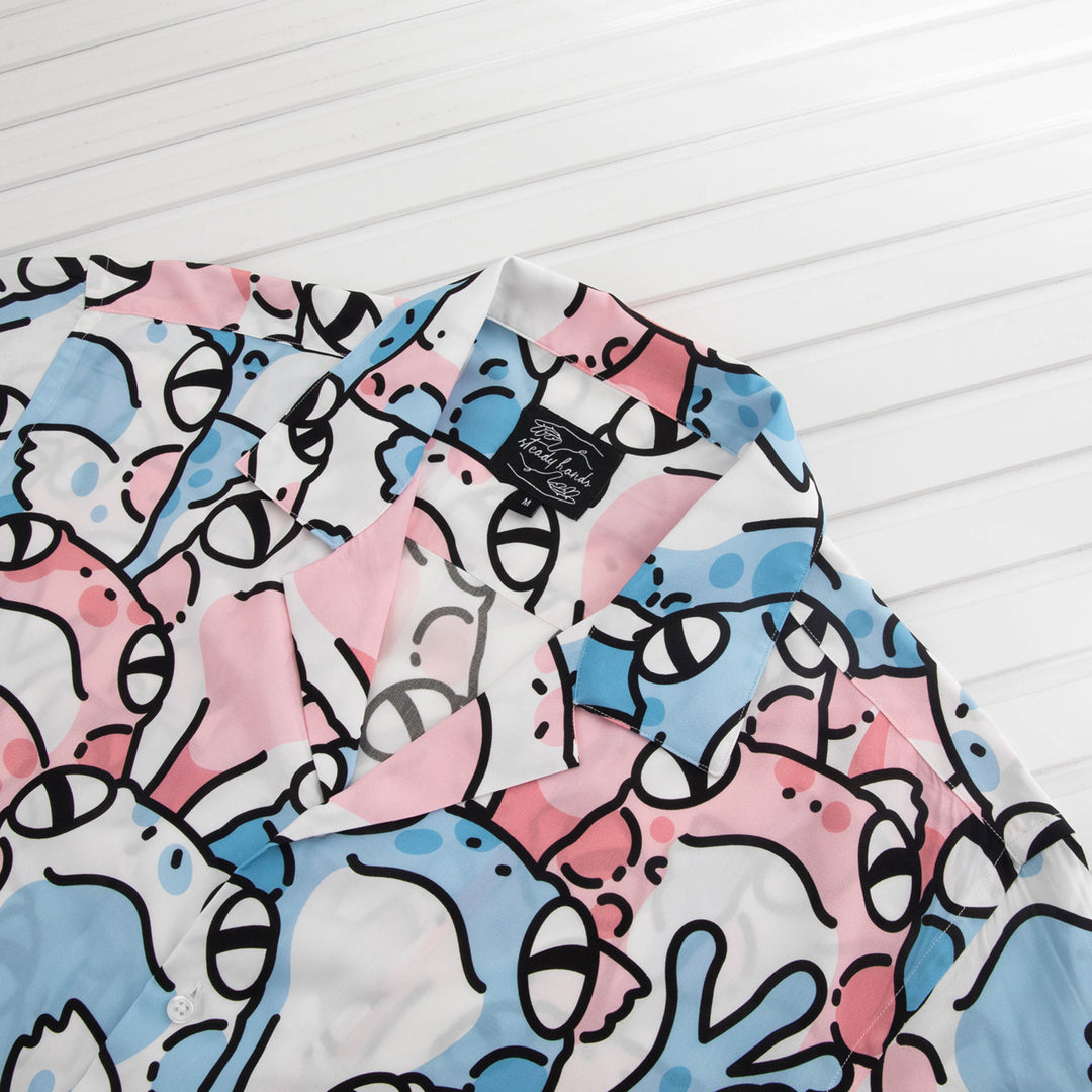 Trans Frog Button Up