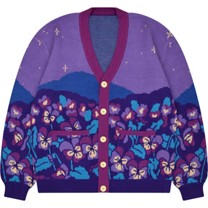 Violet Flower Cardigan