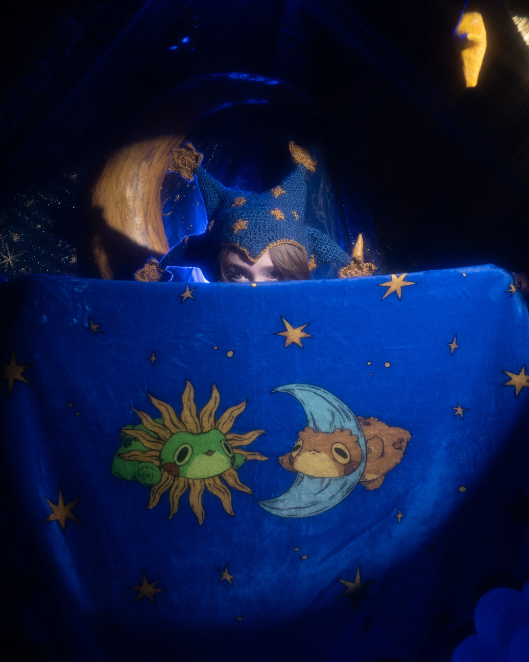 Celestial Frog and Toad Blanket