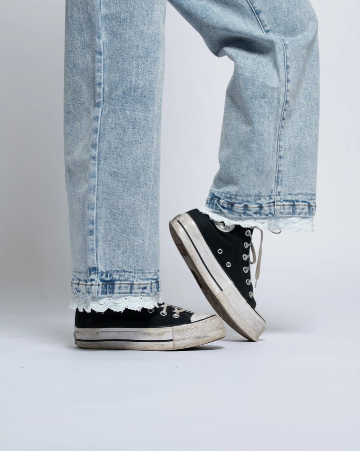 Blue Lace Jeans