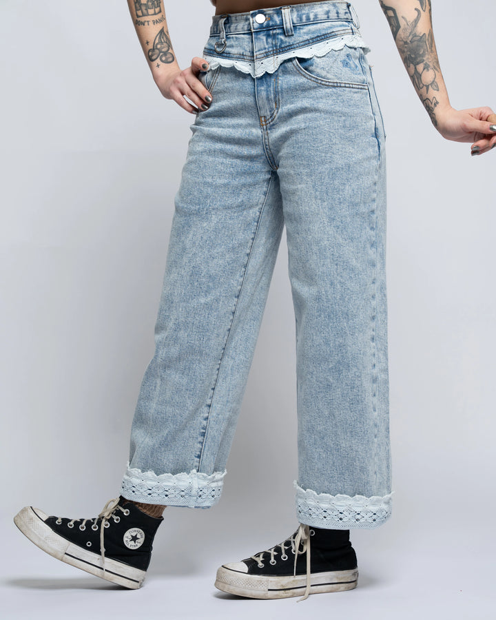 Blue Lace Jeans