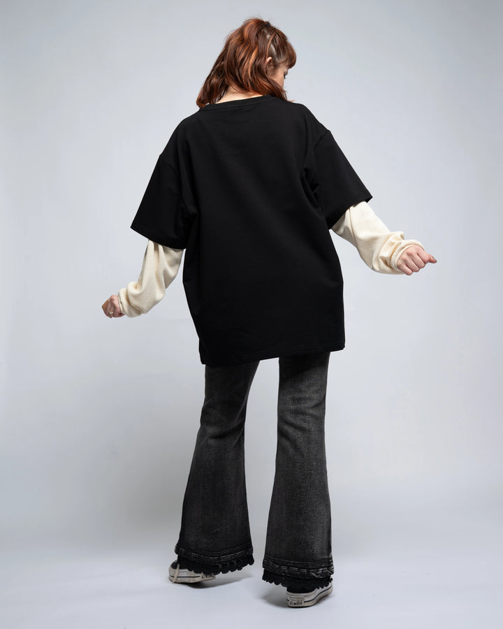 Layered Waffle Knit Long Sleeve