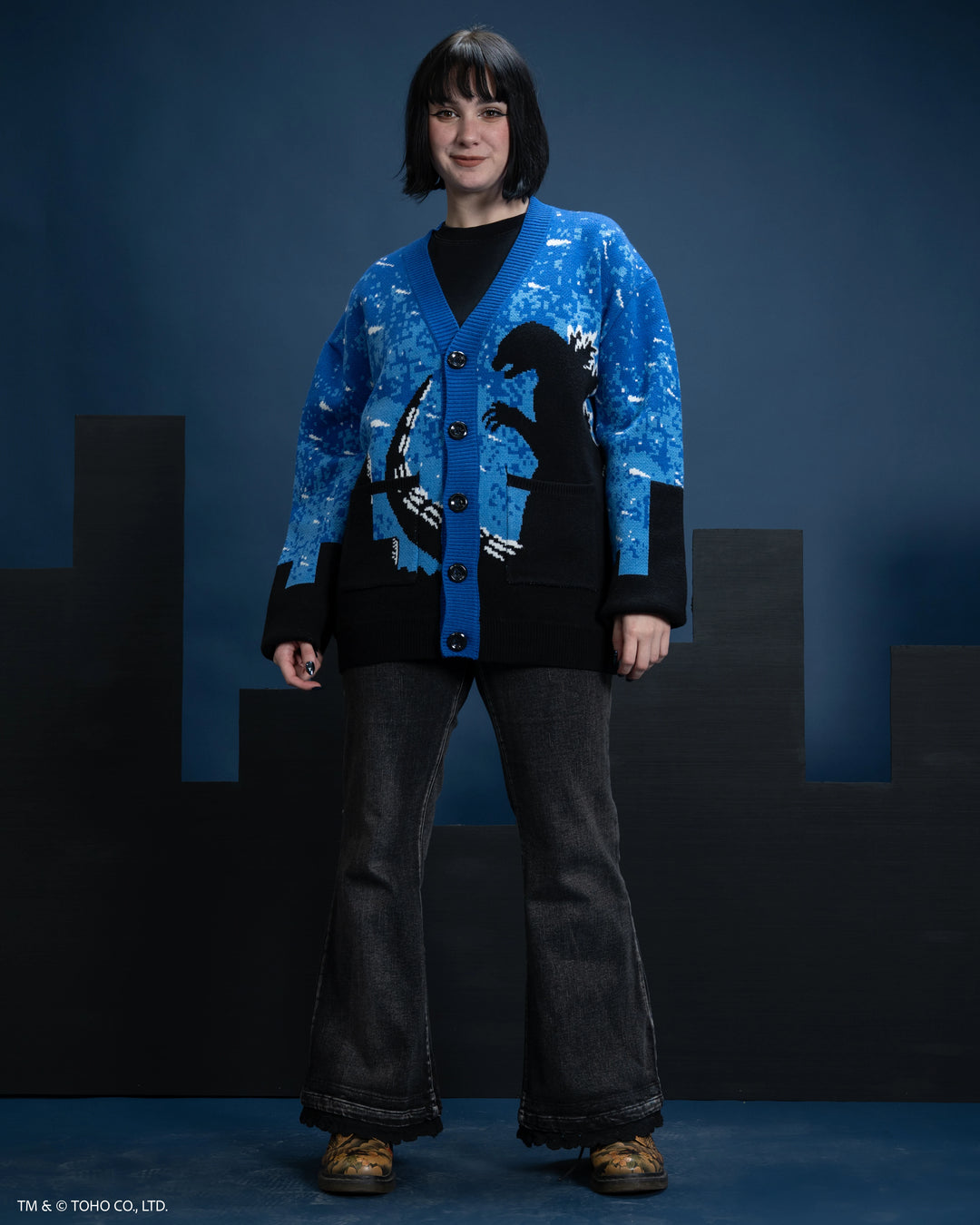 Godzilla Silhouette Cardigan