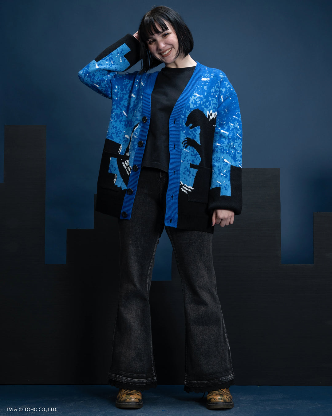 Godzilla Silhouette Cardigan