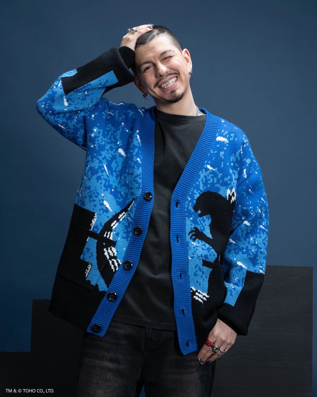 トップス ZOMBIE SILHOUETTE KNIT CARDIGAN Flower Power Cardigan – Lazy Oaf