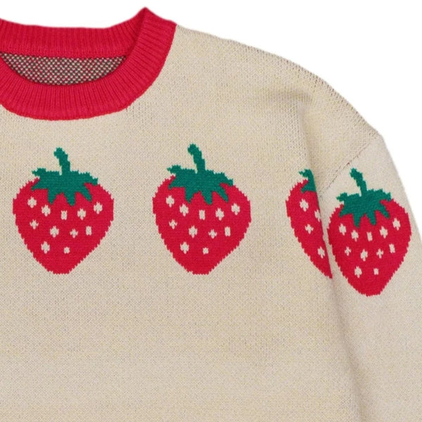 Cropped Strawberry Sweater