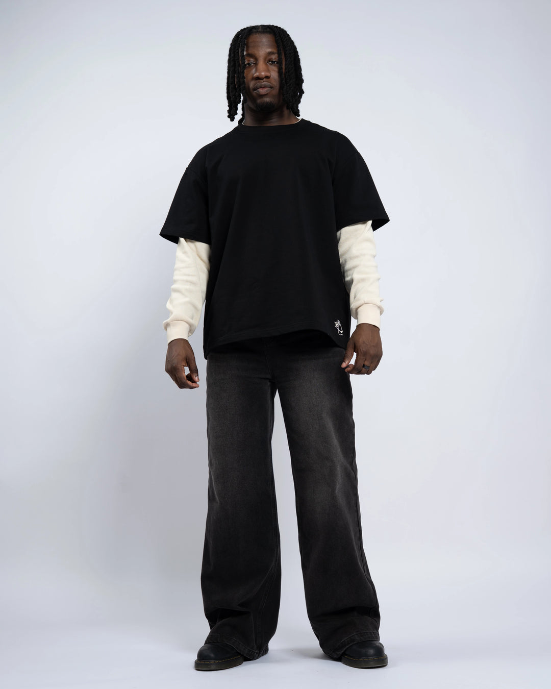 Layered Waffle Knit Long Sleeve
