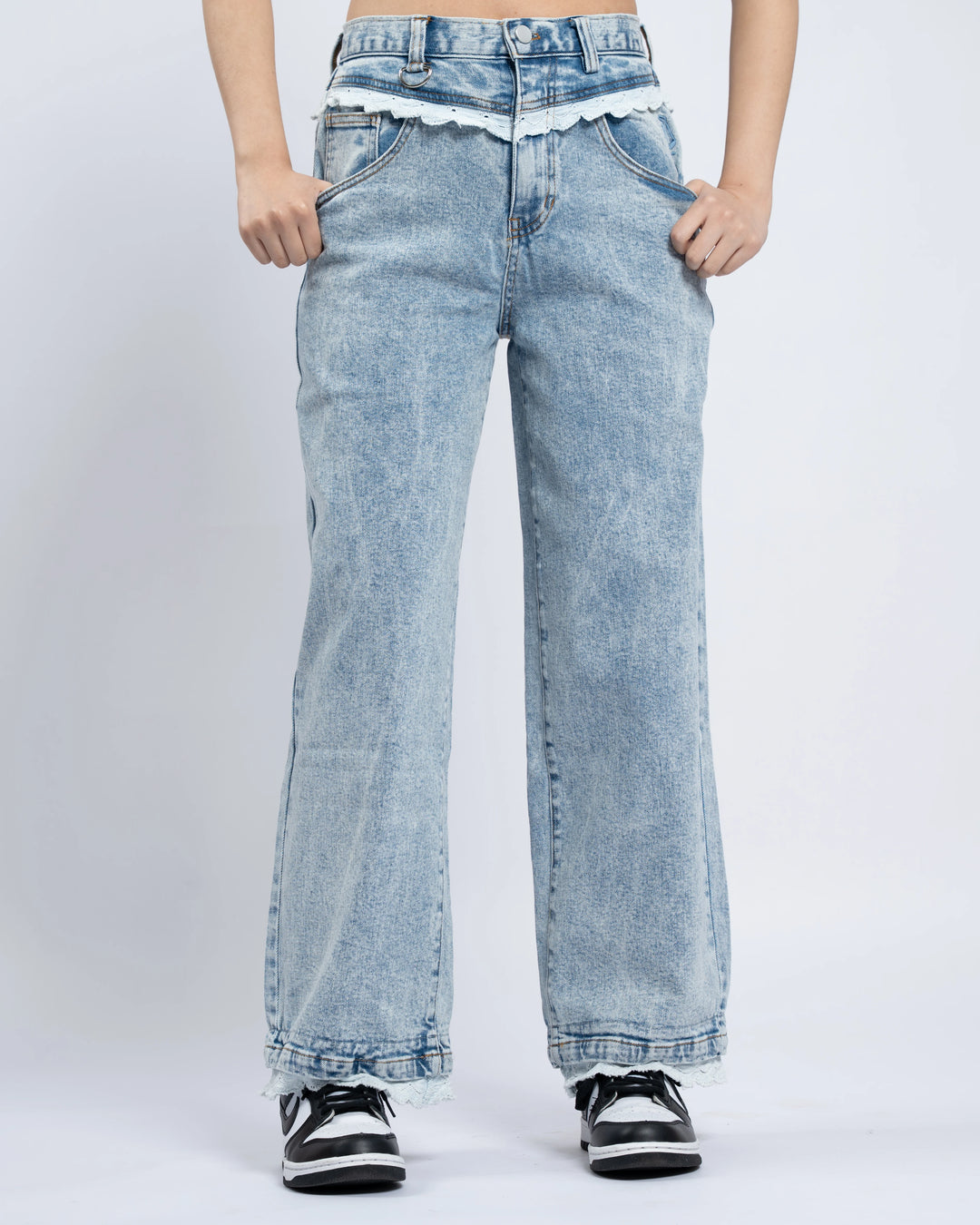Blue Lace Jeans