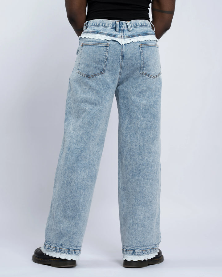 Blue Lace Jeans