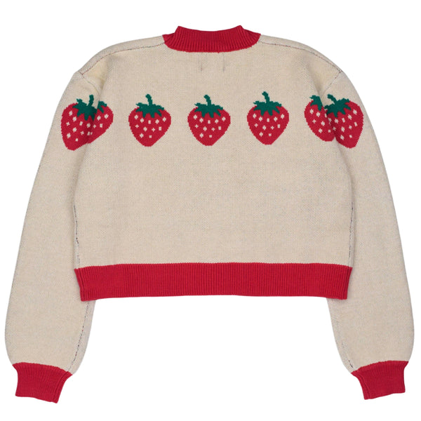 Cropped Strawberry Cardigan