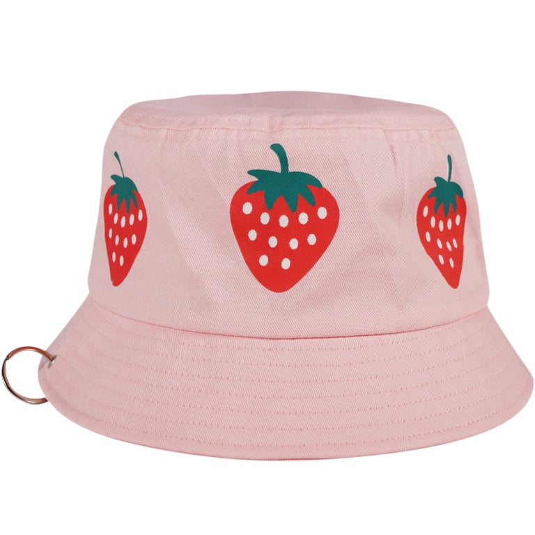 Printed Strawberry Bucket Hat